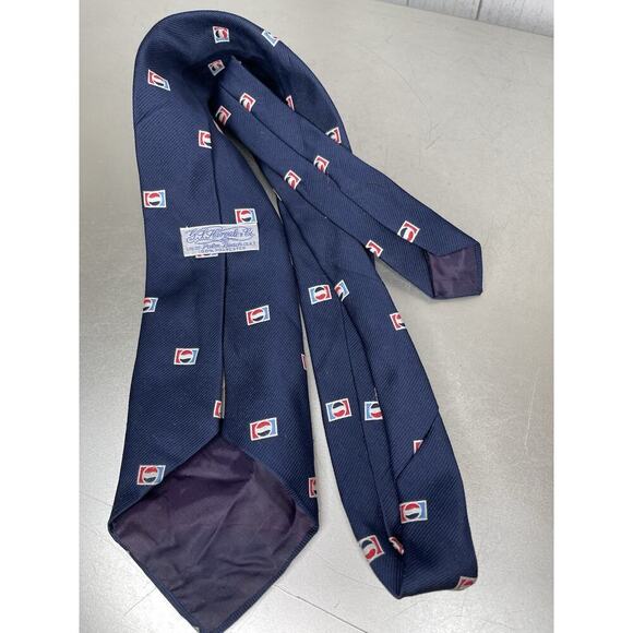 Vintage Pepsi Cola GL Harvale Polyester Logo Retro Tie 70s 80s - Picture 3 of 3
